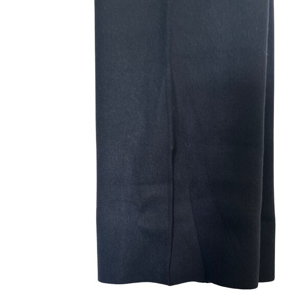 NWT Monrow Sweater Pants Knit Wide Leg Pants w/ Ankles Slits Black Size XS - Picture 9 of 14